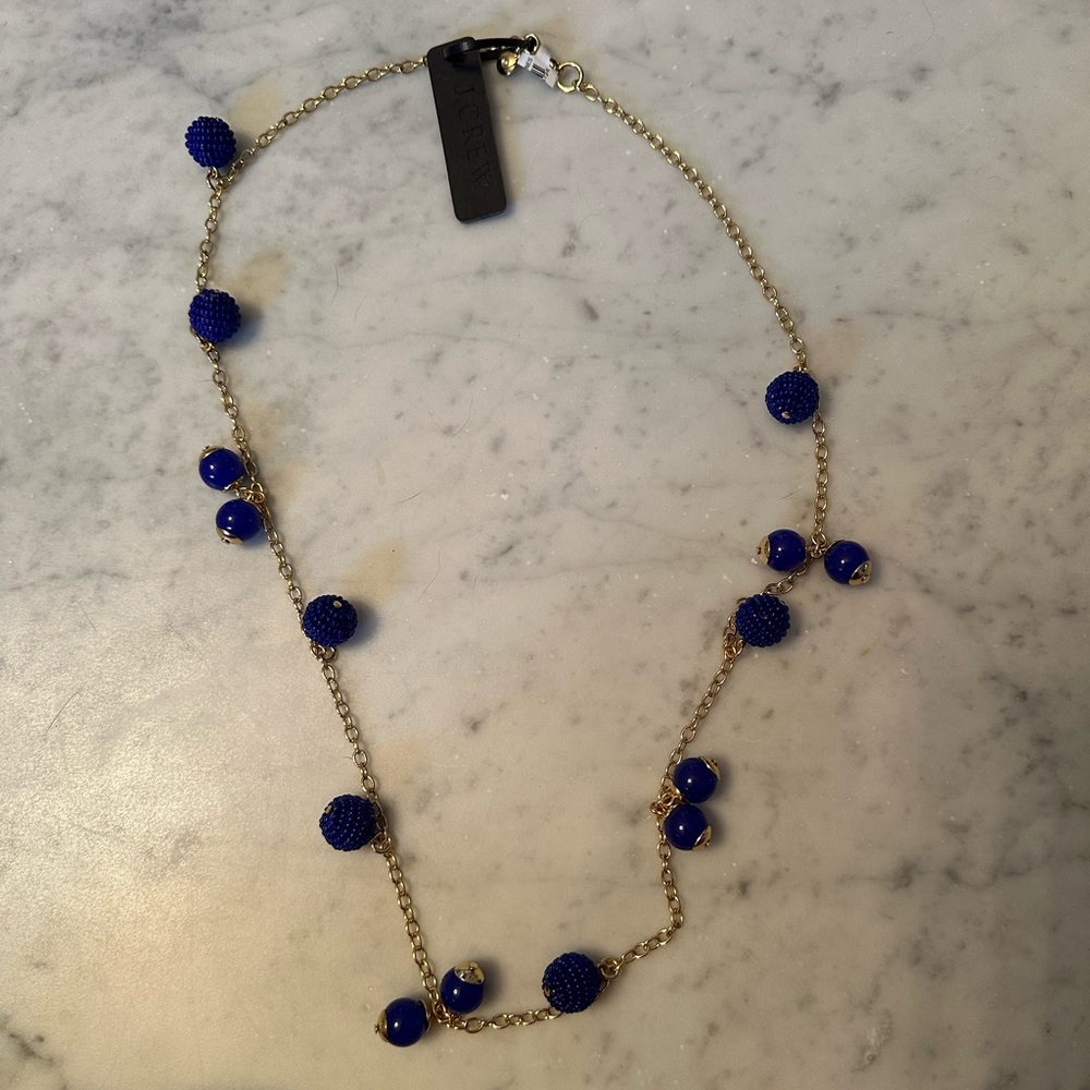 J. Crew Navy and gold necklace. NWT.